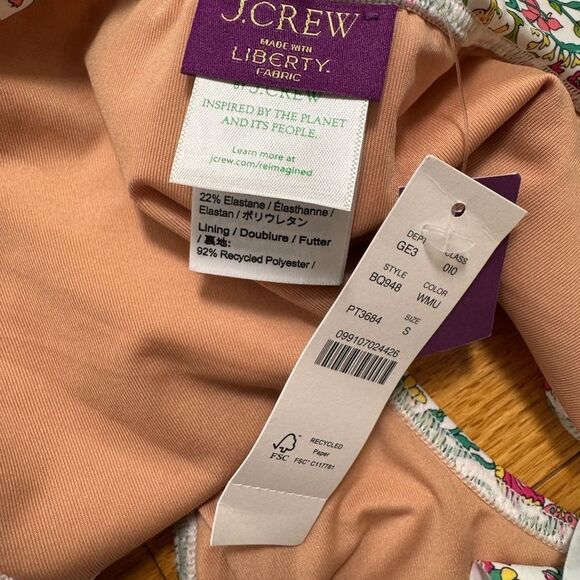 J.Crew Ruffle bikini bottom in Liberty fabric NWT S - Picture 4 of 6